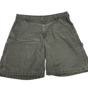 CHEROKEE Mens Shorts Size 40 Dark Green Carpenter Utility Pockets Rugged Durable
